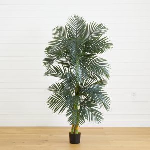 6.5' golden cane artificial palm tree
