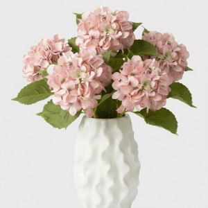 matte white ceramic ruffle vase 8"