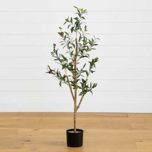 3.5’ artificial olive tree with sparse design