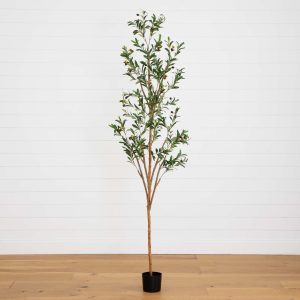 82” artificial olive tree